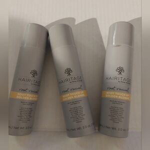 3 Pcs Hair Color Spray HAIRITAGE Touch UP Root Revival Golden Blonde 3 (AA)